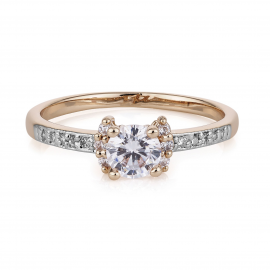 Buckley London Rose Gold Solitaire Ring CZR525 L
