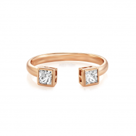 Buckley London Central Princess Open Ring - Rose Gold Model CZR502 L