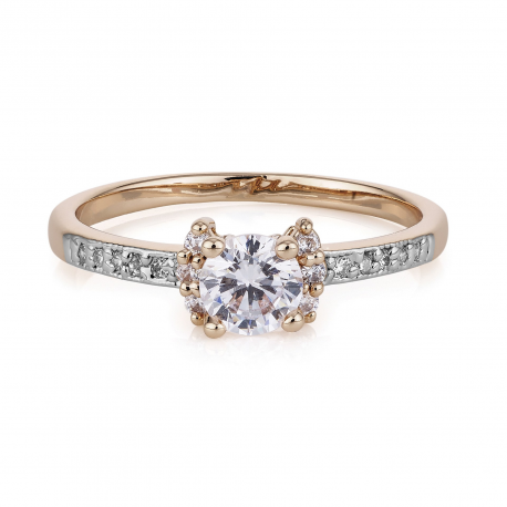 Buckley London Rose Gold Solitaire Ring CZR525 L - Galerie Hindam